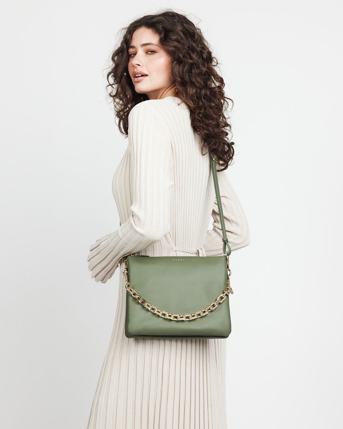 Matilda Crossbody Cactus + Chunky Chain