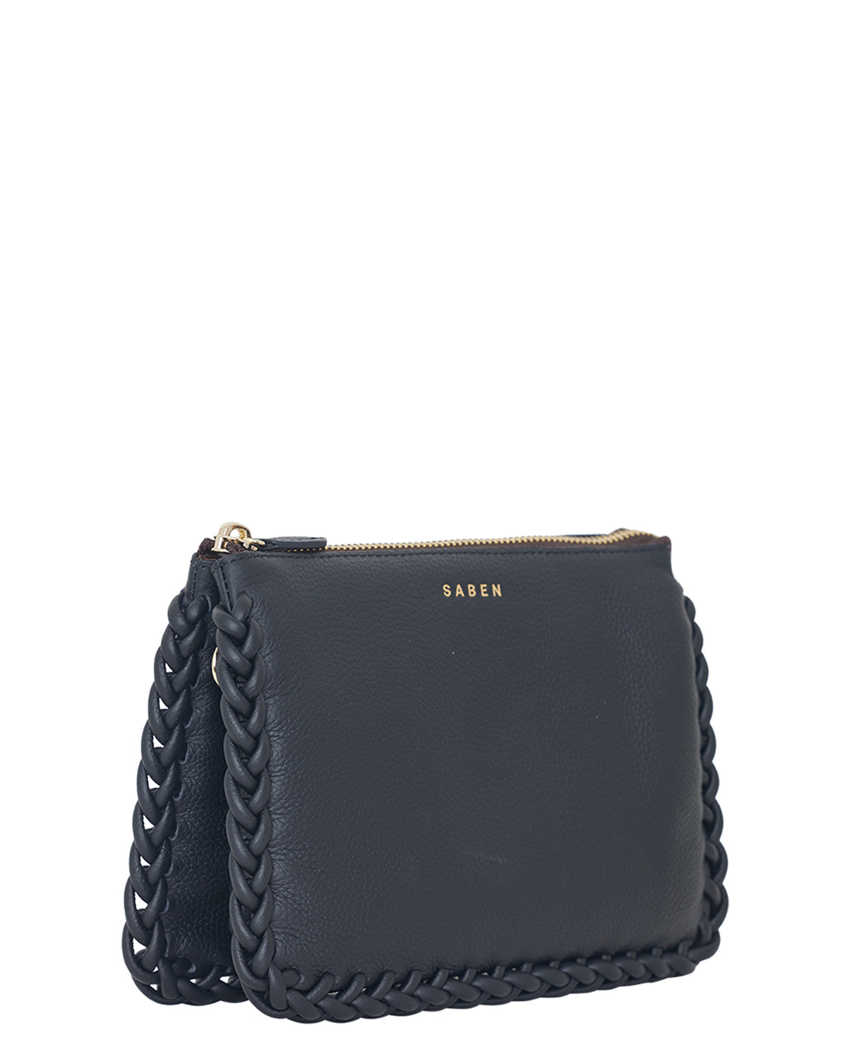 Tilly&#39;s Big Sis Crossbody Black Plait Edge