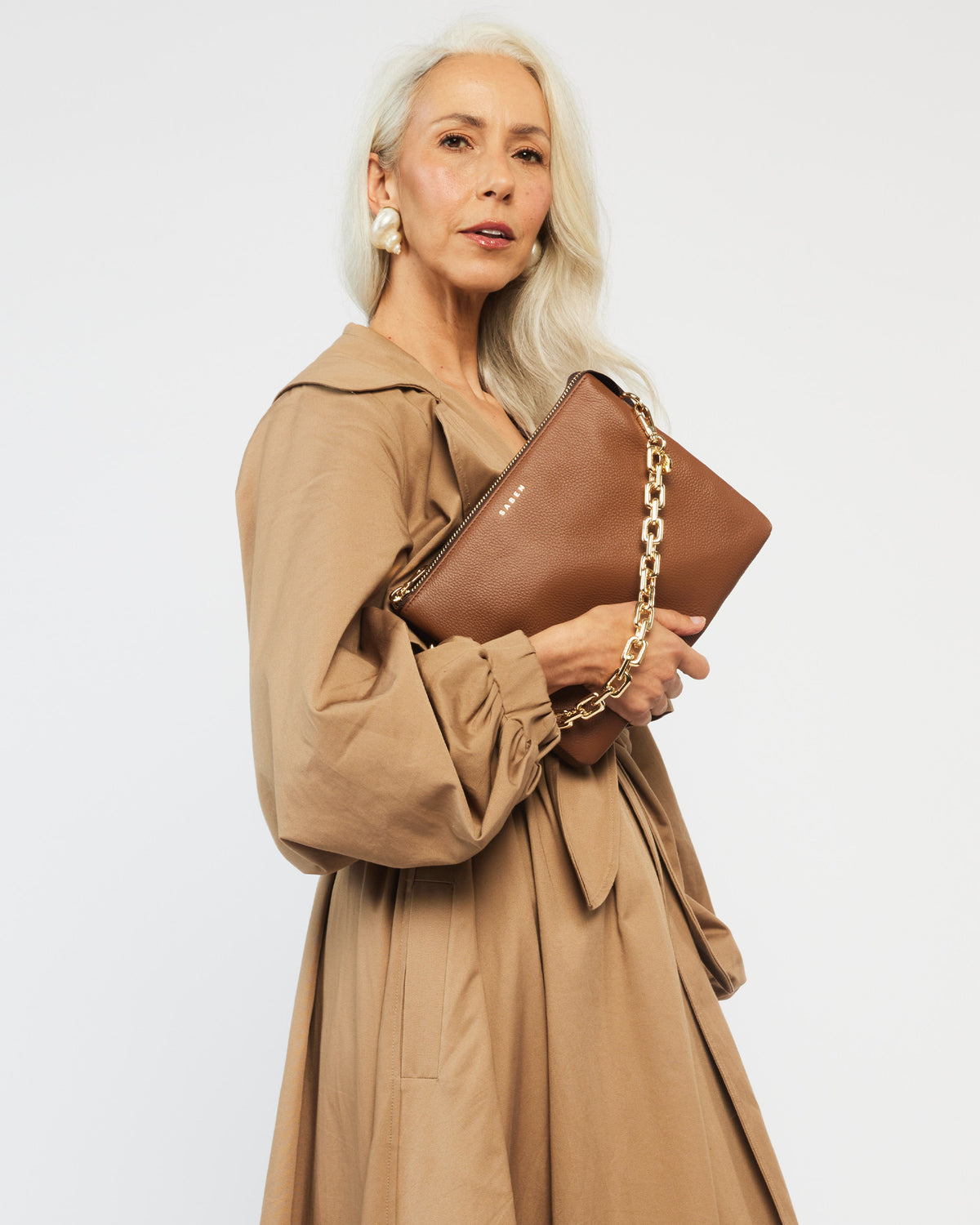 Matilda Crossbody Tan + Chunky Chain