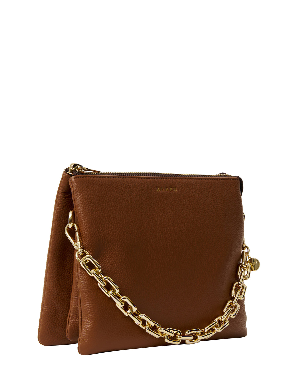 Matilda Crossbody Tan + Chunky Chain